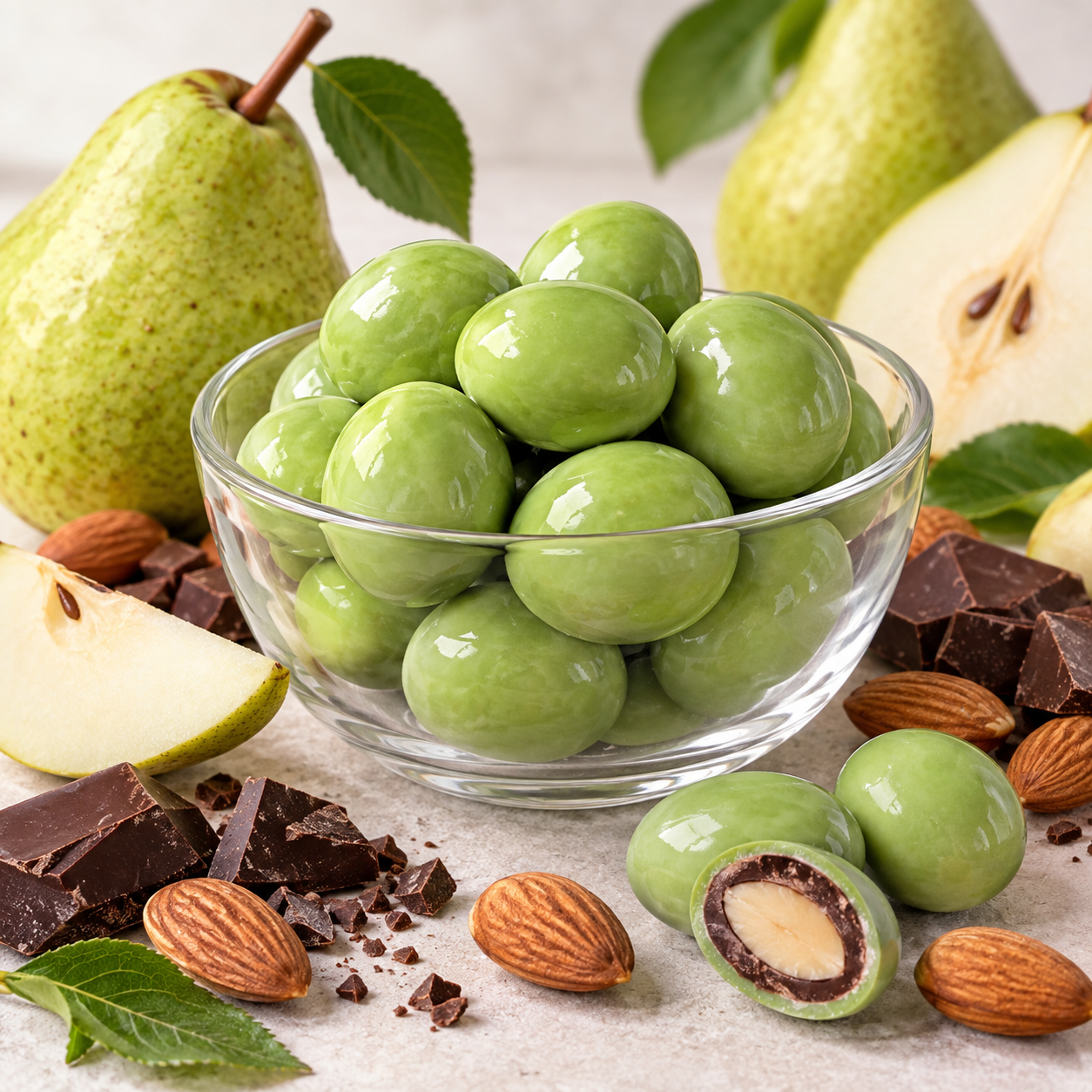 Chokolademandler med pære