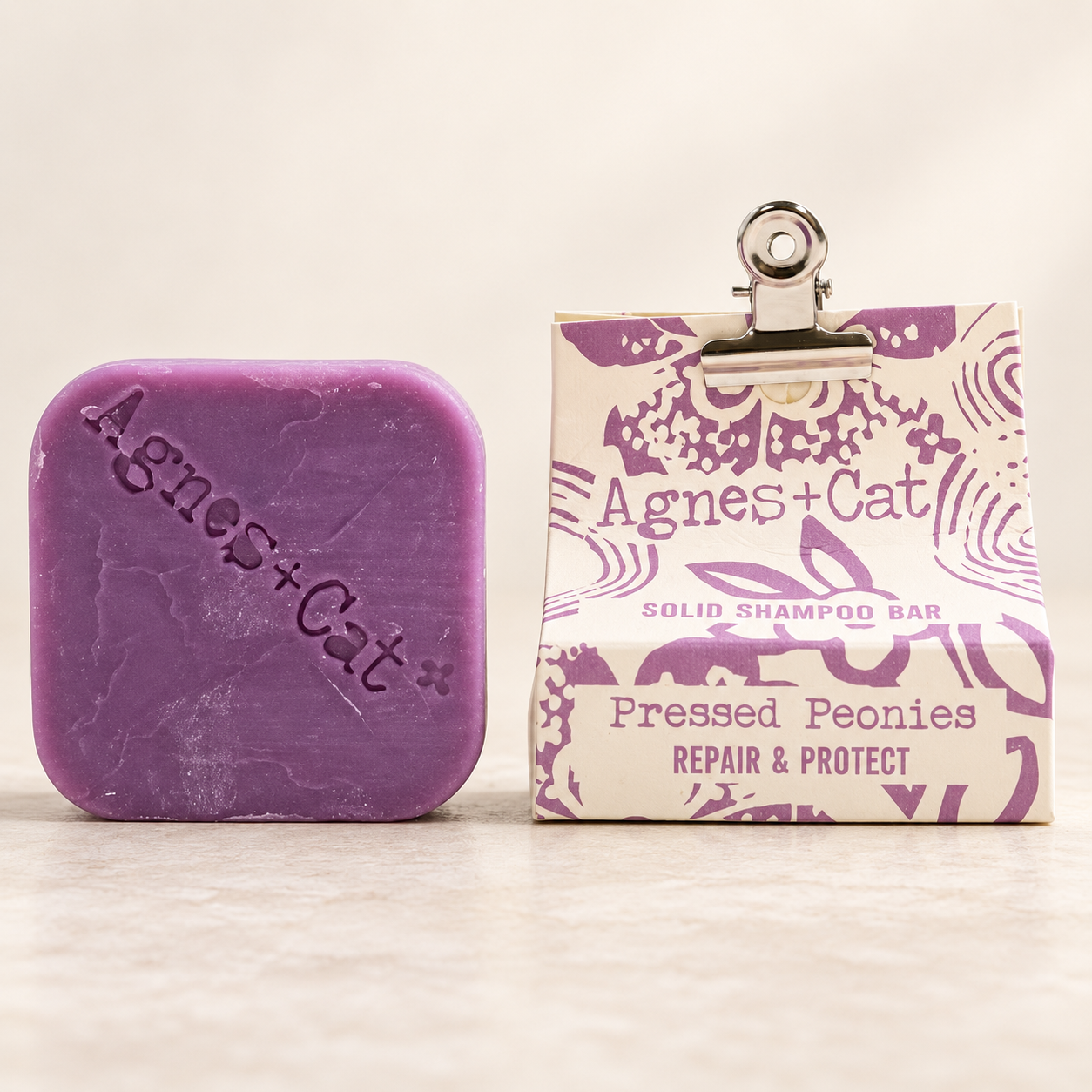 Agnes+Cat Shampoo Bar – Pressed Peonies