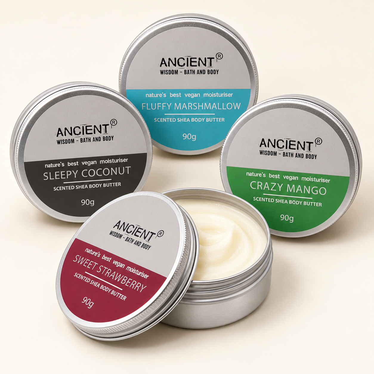 Shea Body Butter – 90 g | Vælg mellem fire skønne dufte